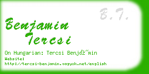 benjamin tercsi business card